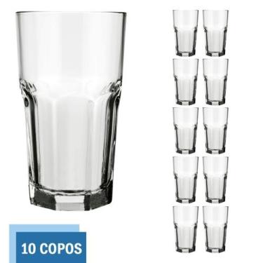 Imagem de Copo Vidro 340ml Bristol Suco Agua Cristal Luxo Nadir - 10Un - NADIR F