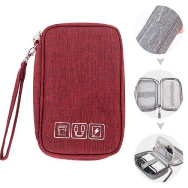 Imagem de Bolsa Necessaire  Impermeável Organizador Armazenamento de Cabos Dado 