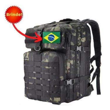 Imagem de Mochila Militar Tática Masculina Feminina Grande 50 Litros - GN, Preto