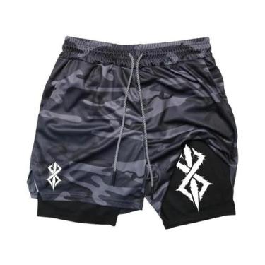 Imagem de Shorts de Corrida Masculino - Secagem Rápida, Respirável e com Bolso, 