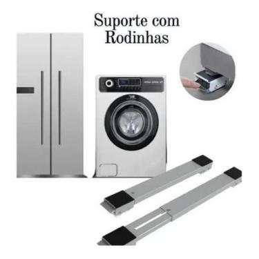 Imagem de Base Rodinhas Ajustáveis p/ Geladeira, Fogão e Máquina Lavar - Shopbr