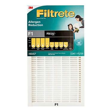 Imagem de Filtrete Purificador de ar para sala de redução de alérgenos HEPA verdadeiro, filtro F1, tamanho: 30,5 x 17 x 4,4 cm, funciona com C01, T02 e ST02W (pacote com 1)