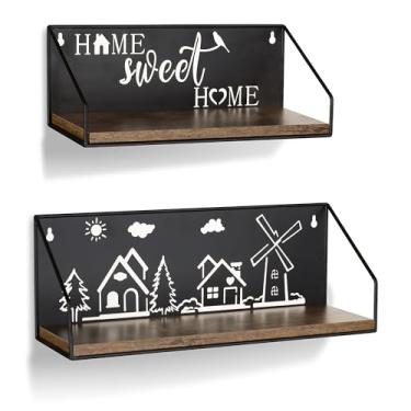 Imagem de Prateleiras de parede, decoração de casa, presente de inauguração de casa, decoração de madeira, cabine rústica