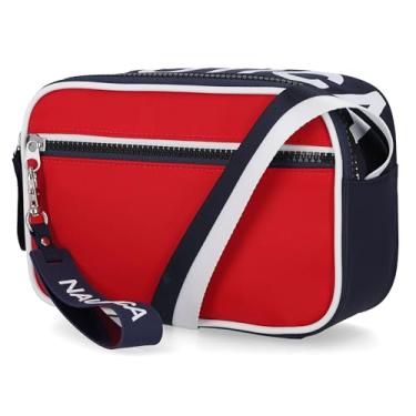 Imagem de Nautica Bolsa tiracolo feminina para câmera High Seas, Vermelho bilateral, One Size