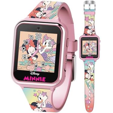 Imagem de Relógio inteligente infantil Minnie Mouse da Disney – tela sensível ao toque interativa com jogos, câmera, contador de passos, temporizador, gravador de voz e pulseira de silicone colorida – Serve