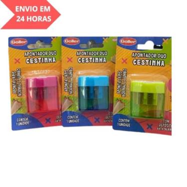 Imagem de Apontador Duo Cestinha para Lápis Normal e Jumbo - CAMP HOME 