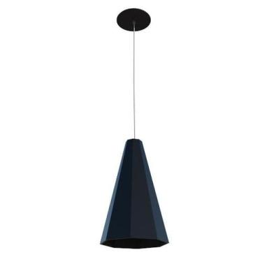 Imagem de Lustre Pendente Facetado Cônico 35x21cm 1xE27 Em Madeira - FOXLustres,