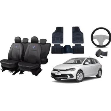Imagem de Kit Capa Completo para Polo 2019 a 2024: Couro, Tapete e Capa de Volan