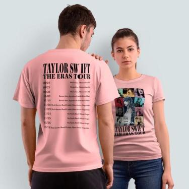Imagem de  Camiseta Basica The Eras Tour Taylor Swift Frente E Costas - Abstract