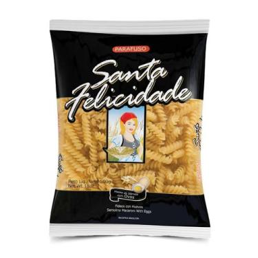 Imagem de Macarrão Parafuso Com Ovos Santa Felicidade 500G, Massa Parafuso De Sê