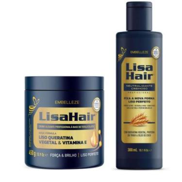 Imagem de Kit Creme Alisante E Neutralizante Profissional Lisahair - Embelleze
