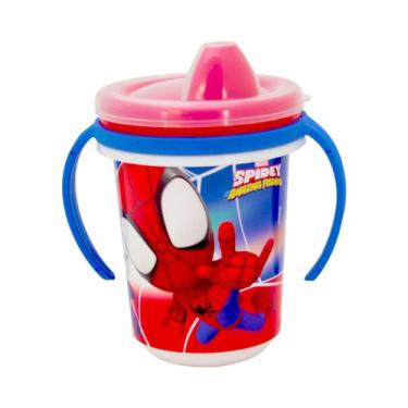 Imagem de Caneca Infantil  Bico Rígido 330 ML Original Plasútil, Homem Aranha