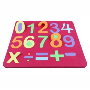 Imagem de Cartela Didática Escolar Números Matemática 5mm EVA - 25 un - Evamax