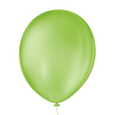 Imagem de Bexiga Balões Liso Redondo Nº 7 Verde Limão - 50 Unid  - Pic Pic