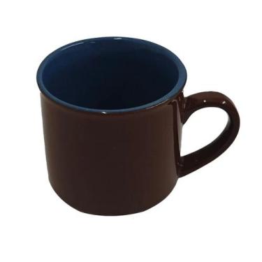 Imagem de Xícara para Café Harmonie em Cerâmica Marrom/Azul Royal 90ml - Dynasty