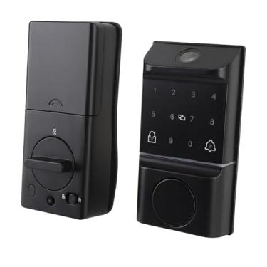 Imagem de Fechadura Inteligente Para Porta Com Impressão Digital, Fechadura De Porta De Entrada Sem Chave 5 Em 1 Com App, Cartão, Senha E Chave Mecânica Fechadura De Porta Biométrica