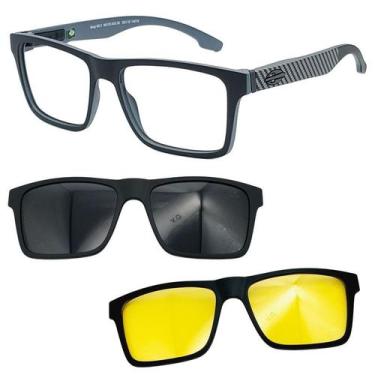 Imagem de Oculos Mormaii Swap NG 2 6153 AGA com 2 Clipon Cinza Noturno, Cinza, N
