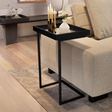 Imagem de Mesa de Apoio com Pés de Ferro India Preto - CasaH