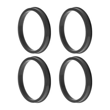 Imagem de INFINAUTO Anéis centralizados de cubo de roda de carro de 84,1 mm a 73,6 mm, rodas de policarbonato preto, eixo central com absorção de choque, 4 peças