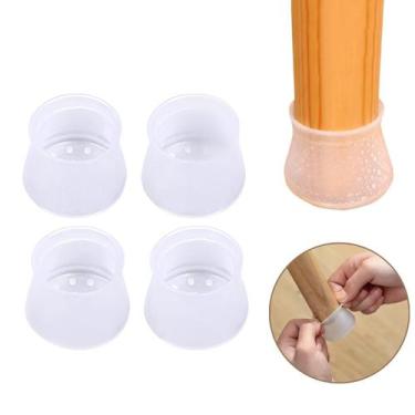 Imagem de Protetores Capa Pés Cadeira Mesa Móveis 4 Peças Preservar Pisos Madeir