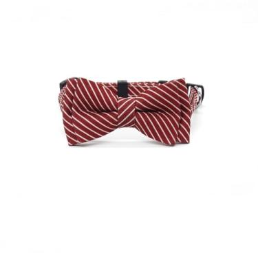 Imagem de Coleira de gato, com decoração de laço, estilo cavalheiro, etiqueta de nome e identificação podem ser personalizados, muito adequada para gatos machos e gatos, tecido de poliéster, pode ser lavado com