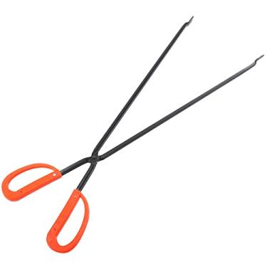 Imagem de Pinça de carvão, pinças de lareira, pinças de lareira com cabo resistente ao calor - Pegador de lenha resistente para fogueira a lenha e lareira interna