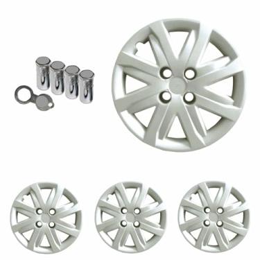 Imagem de Jogo Calota Aro 14 Gol Voyage Saveiro G5 2012 2013 + Selo Resinado + Tampa Ventil Antifurto