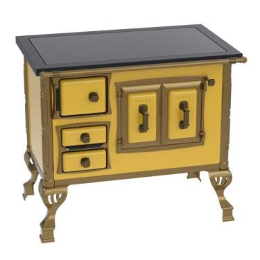 Imagem de Fogao a Lenha Venax GII n 1 Colonial Premium Amarelo, SAIDA DIREITA