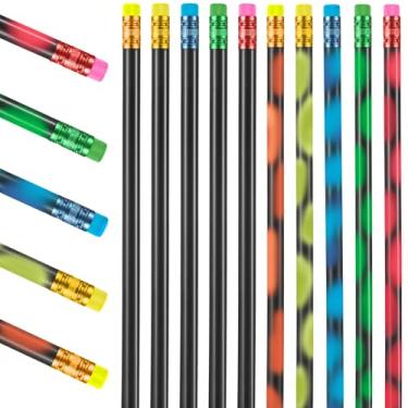 Imagem de Outus 30 lápis de humor que muda de cor a granel com borracha 2B lápis divertidos de madeira ativada por calor cores sortidas, canetas termocrômicas, presentes para prêmios, presentes de aniversário,