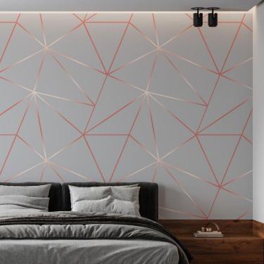 Imagem de Kit 9 Rolos Papel De Parede Adesivo Zara Cinza Claro 3,0M