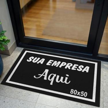 Imagem de Tapete Personalizado Capacho 80x50 Premium Logomarca Empresa Loja