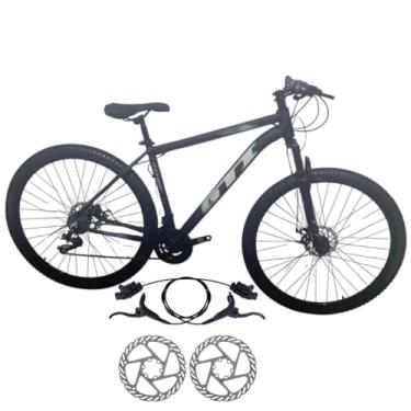 Imagem de Bicicleta Aro 29 GTI Roma 21 Velocidades MTB Index Disco Hidráulico Suspensão 80mm Unissex (Preto/Cinza, 19)