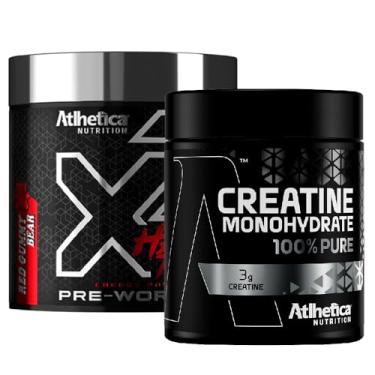 Imagem de Combo Atlhetica - Creatina 300g Pura Monohidratada +Pre Treino X7 Hard Tech 200g (2 Potes, Gummy Candy)