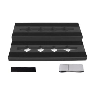 Imagem de Amagogo Placa de Pedal de Efeitos de Guitarra, Suporte de Espuma EVA, Placa de Trilha de Efeitos Antiderrapante Portátil para Baixo, Suprimentos para Performa, Preto