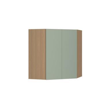 Imagem de Armário Aéreo Canto Diagonal 74cm 2 Portas Slim Luciane Móveis