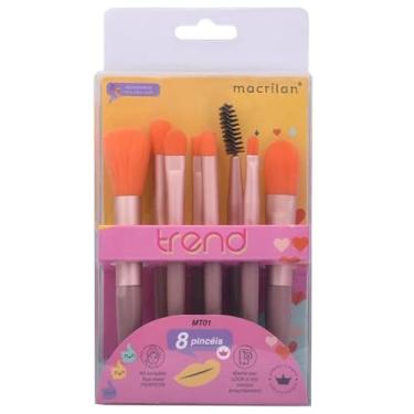 Imagem de Kit Com 8 Pinceis Para Maquiagem - Mt01 Macrilan - Cores Sortidas