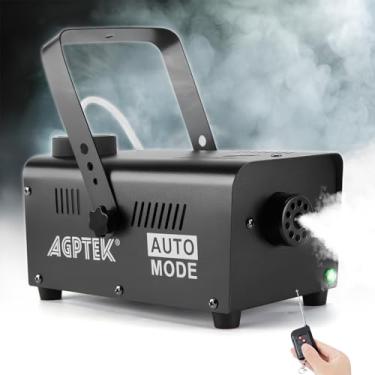 Imagem de AGPTEK Máquina de neblina, máquina de fumaça de 500 W com controle remoto sem fio e função de pulverização automática, ótima para Halloween, Natal, casamento, festas, apresentações de DJ e show de