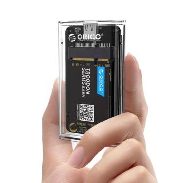 Imagem de Compartimento SSD ORICO USB 3.0 mSATA 5 Gbps com cabo USB-C de 2 TB