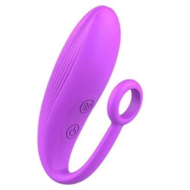 Imagem de Bullet Com Anel Peniano E Controle 9 Vibrações Brinquedo Erótico Vibrador com Controle [ROXO]