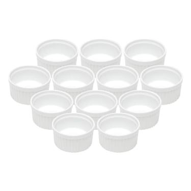 Imagem de LYOR - Conjunto 12 Ramequins de Porcelana Classic Branca 8,5cm x 5cm