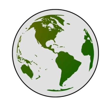 Imagem de Adesivo Decorativo Globo Terrestre, Redondo, 300mm (MP-334, ADESIVO PLASTICO, 300MM)