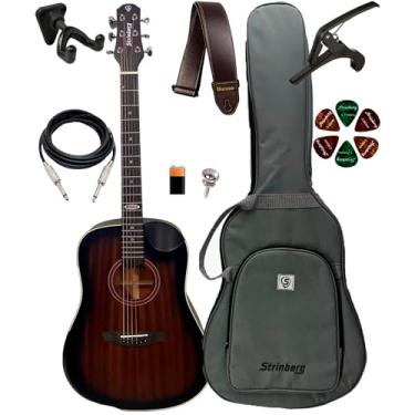 Imagem de KIT Violão Strinberg Sd301hcr Tbs Com Capa, Suporte Ibox SPF + Acessórios