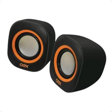 Imagem de Caixa De Som Para Pc Oex Sk100 Round Preto E Laranja