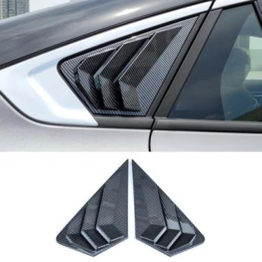 Imagem de Para Mondeo Eco Boost Car Side Rear Window Shutter Cover For Mondeo Eco Boost 2022 Kit de corpo de janela de painel traseiro (preto brilhante)