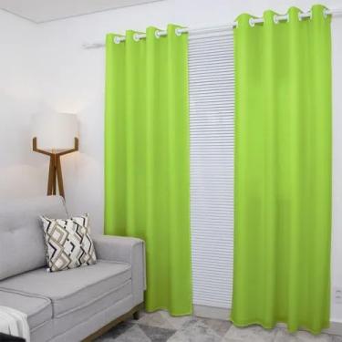 Imagem de Cortina Tecido Grosso 300x250 Sala Quarto (Pistache, 280x230cm)