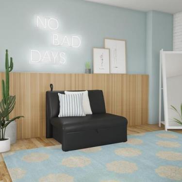 Imagem de Sofá-Cama Casal 2 Lugares Aninha Preto - Mobly