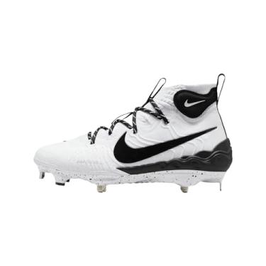 Imagem de Nike Chuteira de beisebol masculina Alpha Huarache NXT DJ6517-010 preto/cinza escuro fumê cinza claro/branco, tamanho 42, Branco/platina pura/preto, 46