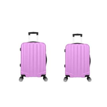 Imagem de Kit Mala de Viagem abs 2 peças Adventure e Action Fortt Rosa - MAB01-R