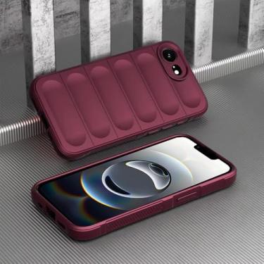 Imagem de para iPhone 16e 16 15 14 13 12 11 Pro Max Plus 4G 5G 2025 Antiderrapante Soft Silicone Phone Case Shell Cover, Vinho Vermelho, iPhone 13 Pro
