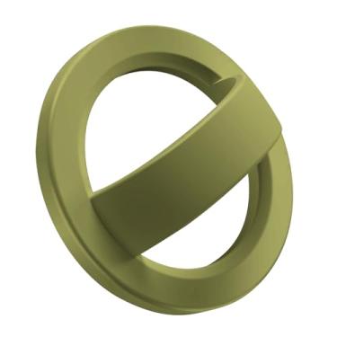 Imagem de WYTUDTE Suporte Magnético De Silicone Com Anel Aderência Confortável Para Celular, Alça, Forte, Confortável, Fácil Instalar E Remover, Compatível Magsafe Iphone Série 16/15/14/13/12 (Verde Wasabi)